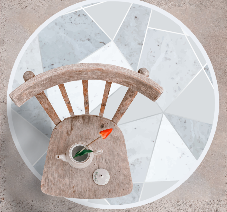 Geometric marble vinyl rug - TenStickers