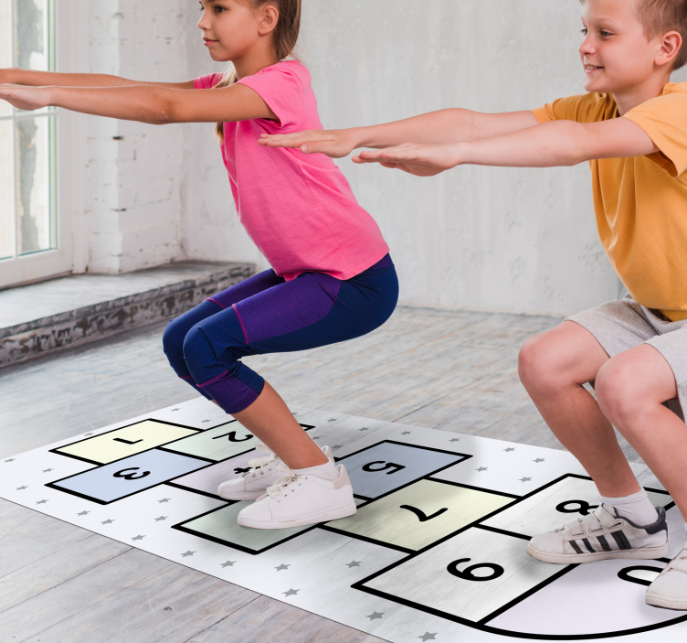 Hopscotch Play vinyl rug gaming - TenStickers