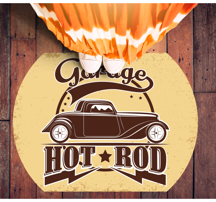 Hot rod Car tuning living room rug - TenStickers
