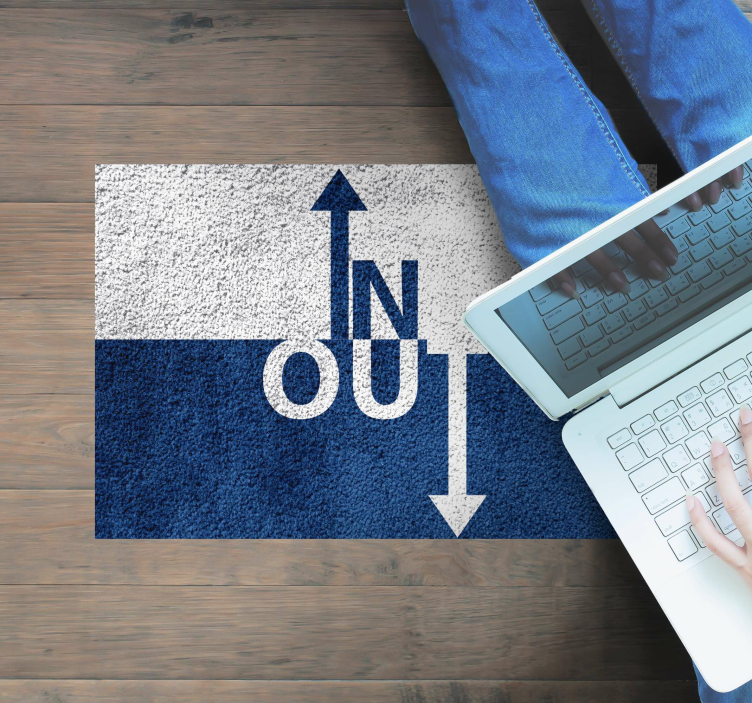 In Out Directional custom vinyl rug - TenStickers