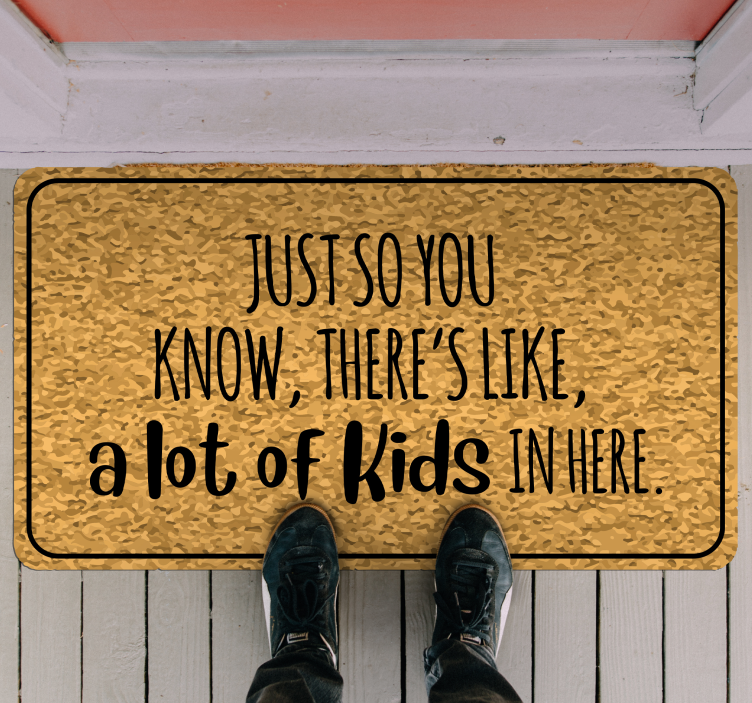 Informative Entry Text custom vinyl rug - TenStickers