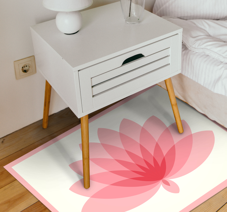 Lotus Bloom vinyl rug flowers - TenStickers