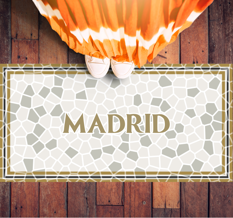Madrid Geometric Pattern custom vinyl rug - TenStickers