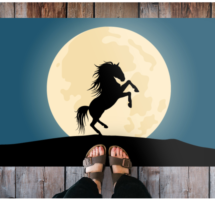 Majestic Horse Silhouette vinyl rug - TenStickers