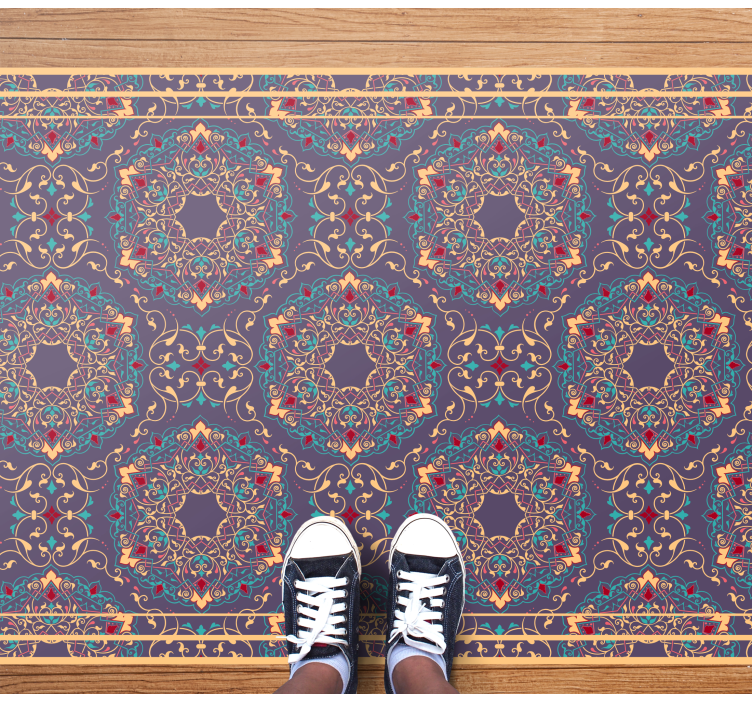 Mandala vinyl rug with intricate mandala designs - TenStickers
