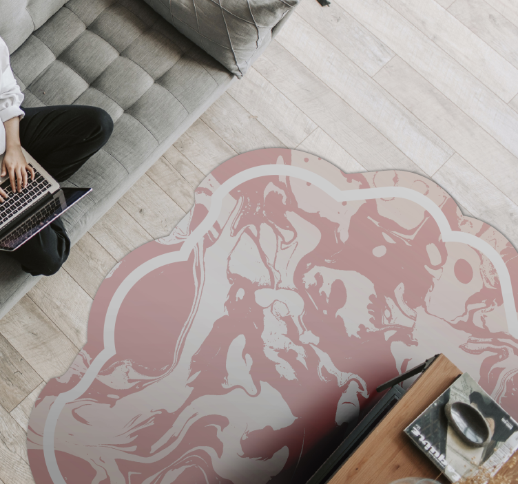 Marbled Swirls texture vinyl rug - TenStickers