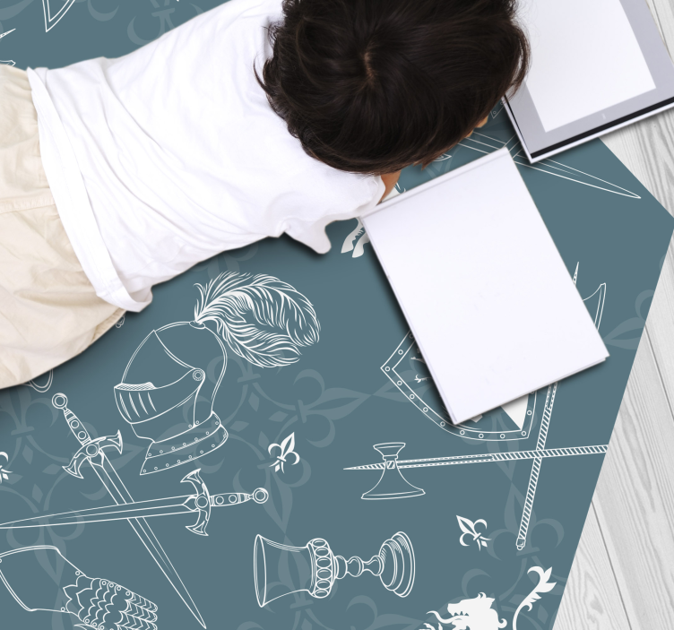 Medieval Chivalry vinyl rug gaming - TenStickers