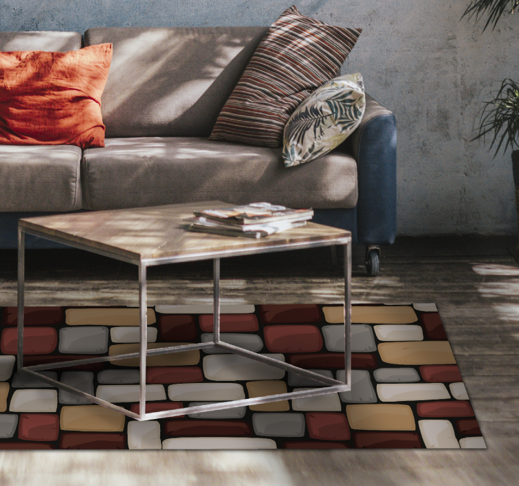 Mosaic Texture Blend vinyl rug - TenStickers