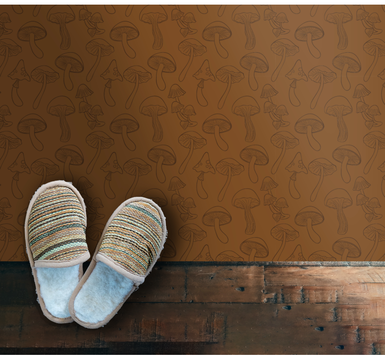 Mushroom Pattern nature vinyl rug - TenStickers