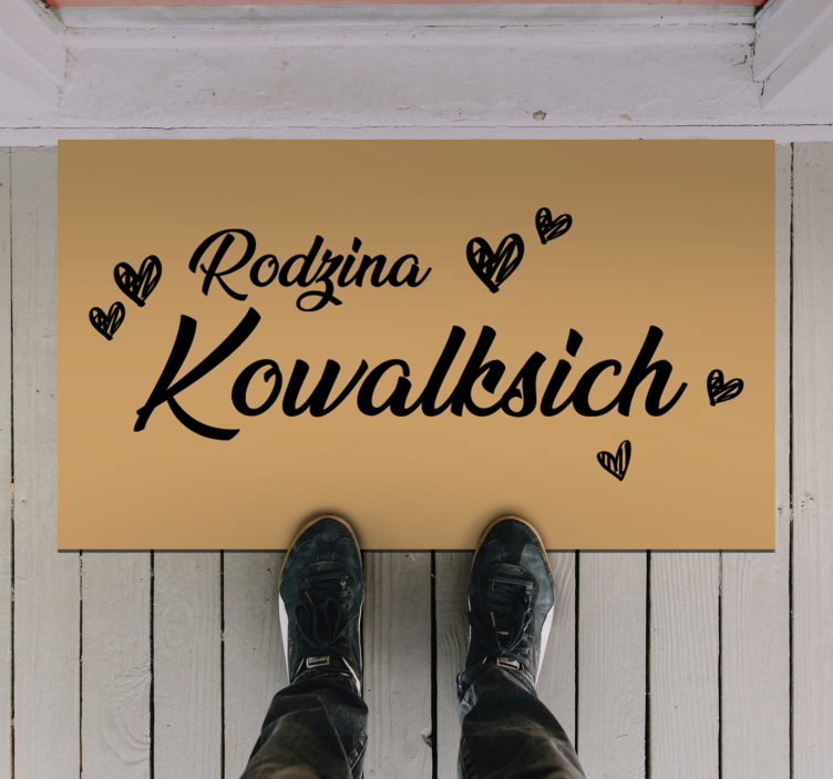 Name of the family in black  entrance hall - TenStickers