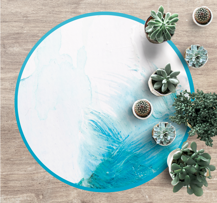 Oceanic water hues nature vinyl rug - TenStickers
