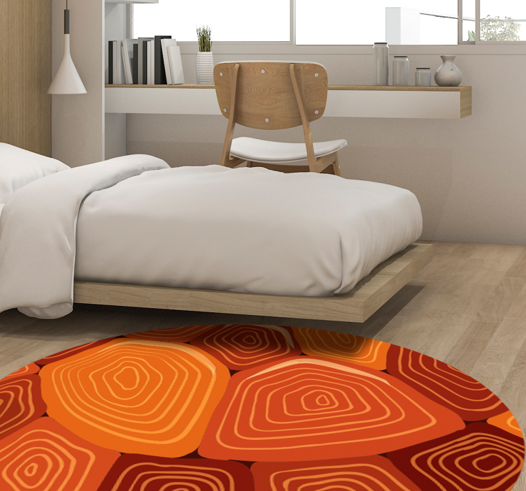 Organic Contours texture vinyl rug - TenStickers