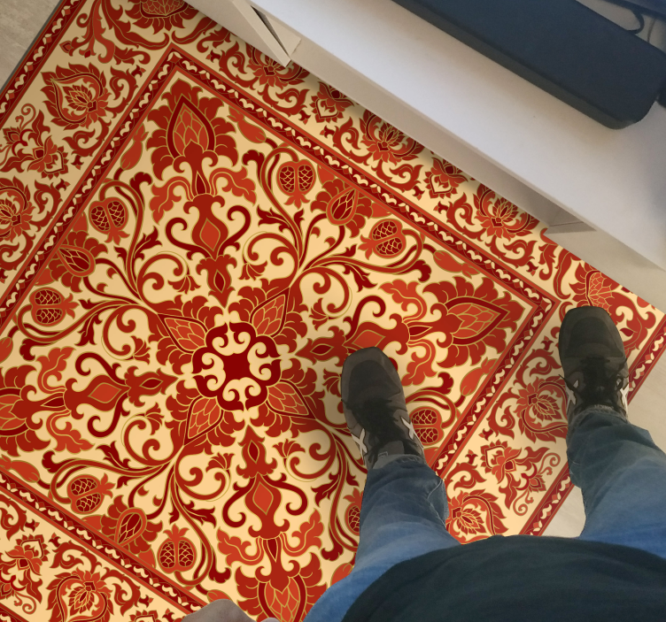 Ornate Baroque Inspiration vintage vinyl rug - TenStickers