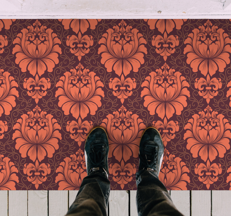 Ornate Symmetry mandala vinyl rug - TenStickers