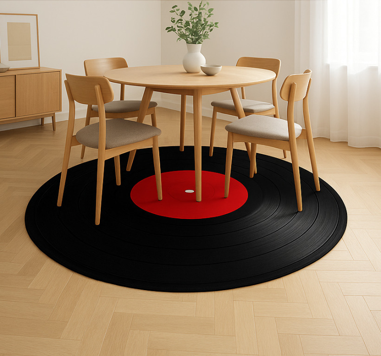 Large Vinyl Disc dining room vinyl rug - TenStickers