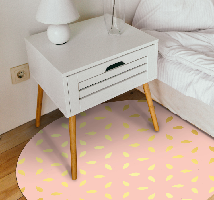 Pastel Petal Pattern vinyl rug flowers - TenStickers