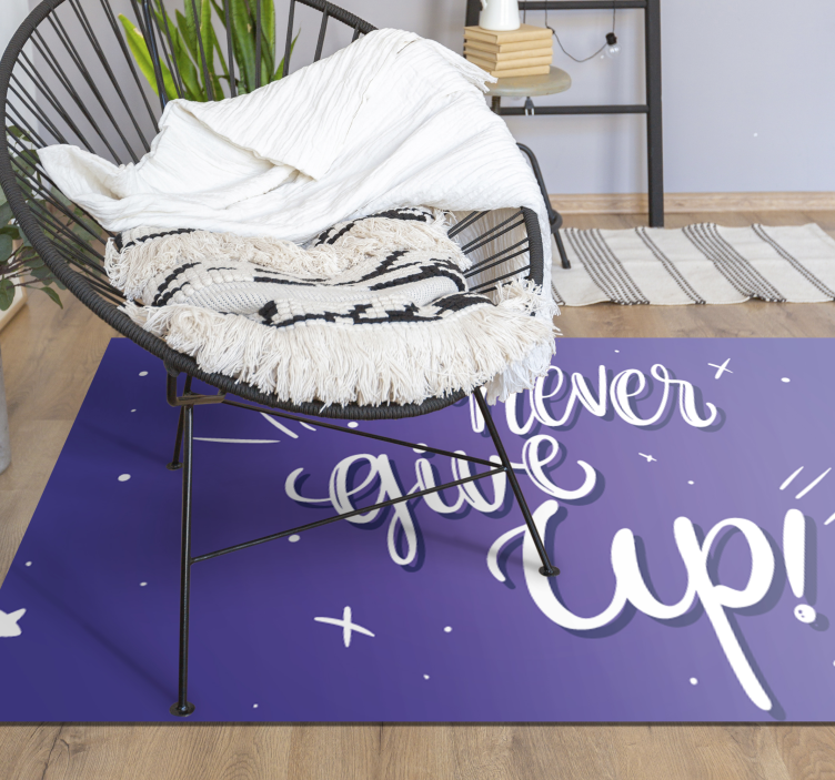 Persevere quote custom vinyl rug - TenStickers