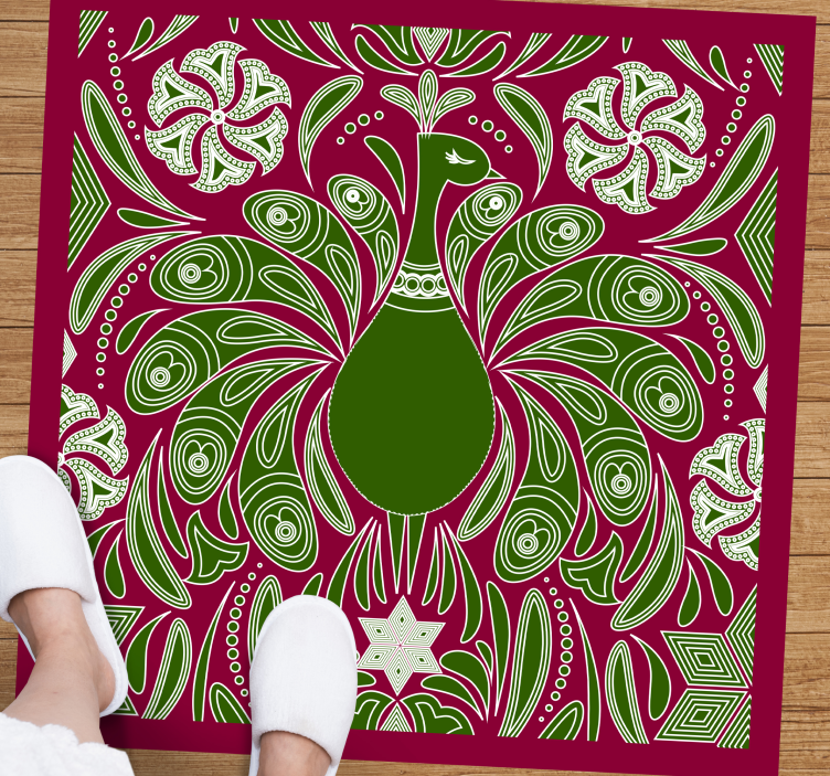 Persian Qashqai Animal animal print vinyl rug - TenStickers