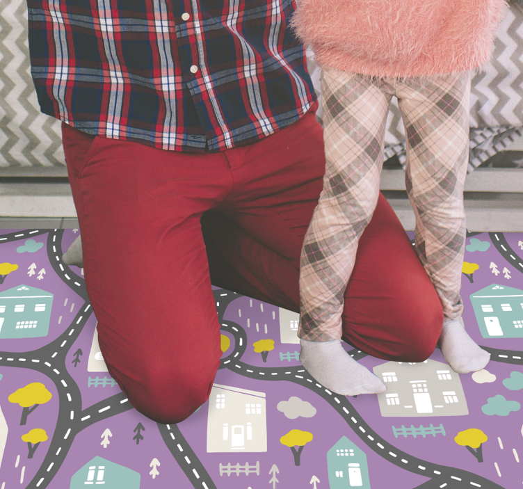 playrug city landscape roads for girl  road rug - TenStickers