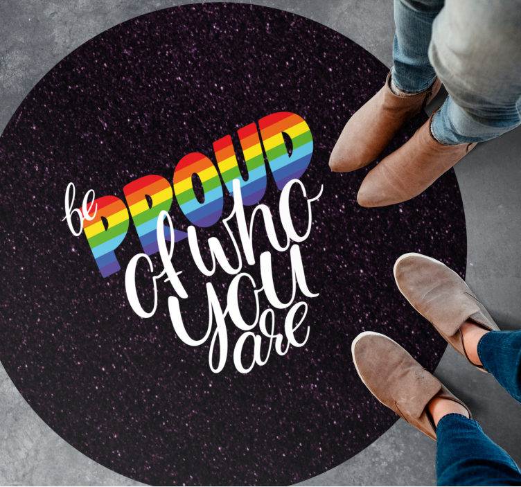 Proud Message Design custom vinyl rug - TenStickers