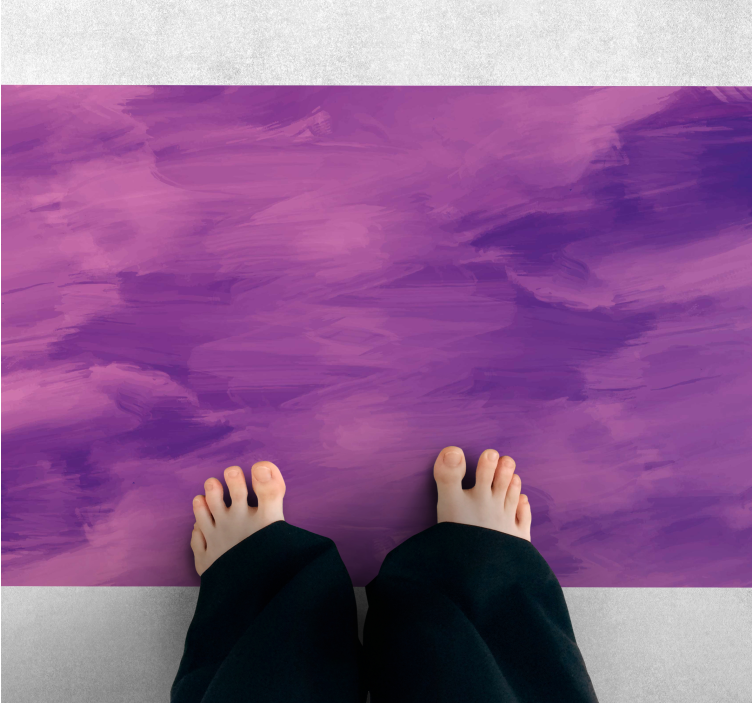 Purple abstract swirl vinyl rug - TenStickers