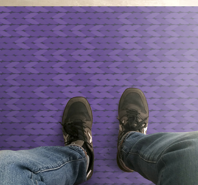 Purple Braided Pattern texture vinyl rug - TenStickers