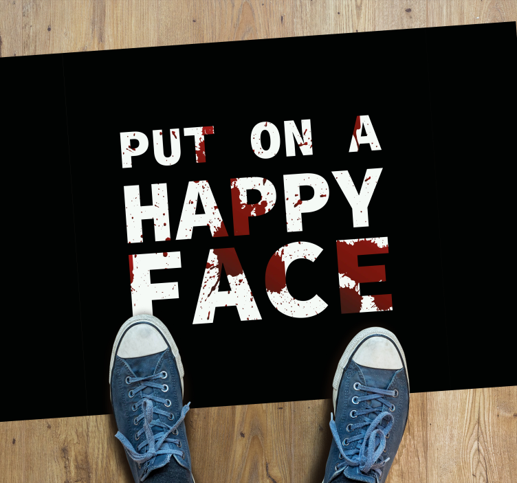 Put on face custom vinyl rug - TenStickers