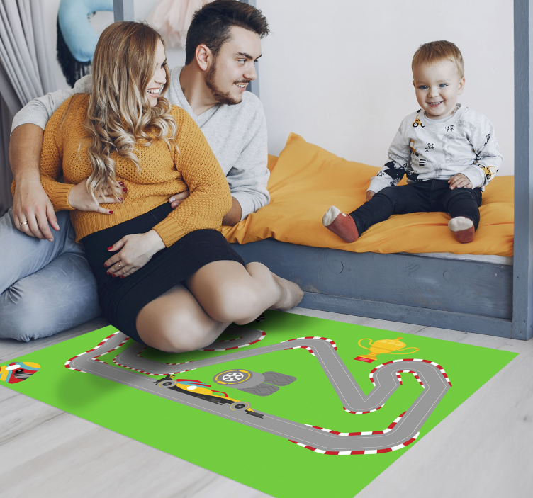 Racetrack Circuit road vinyl rug - TenStickers