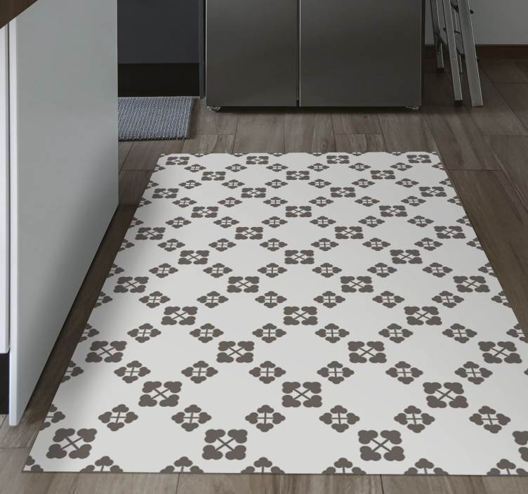 Random tile print brown tile carpet - TenStickers