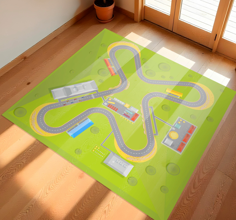 Roadway Playtime kids vinyl rug - TenStickers
