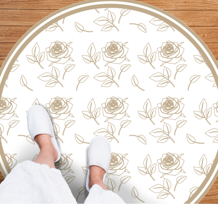 Rose Floral Arrangement vinyl rug flowers - TenStickers