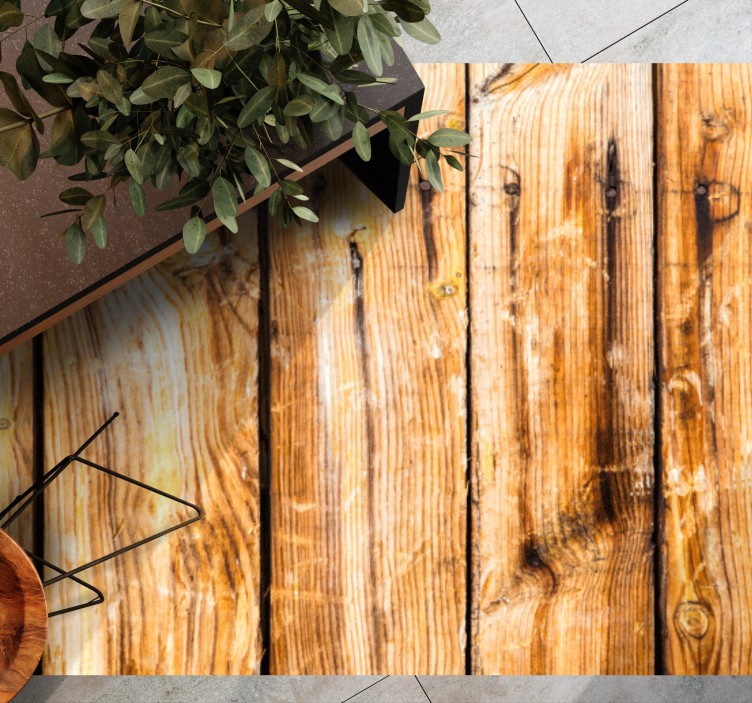 Rustic classic planks wood effect vinyl rug - TenStickers