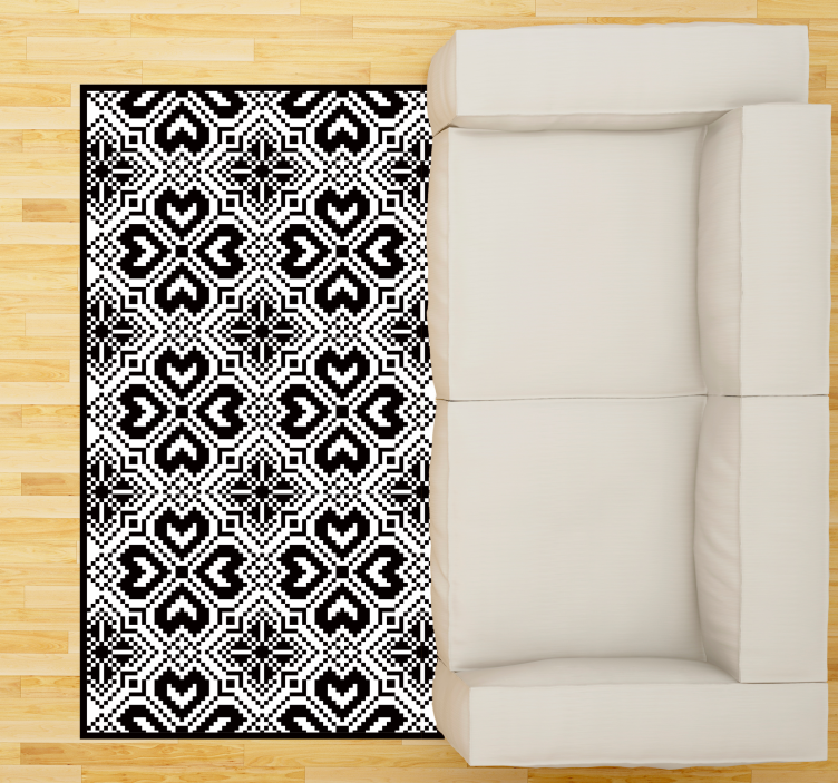 Slavic seamless black and white modern rug - TenStickers