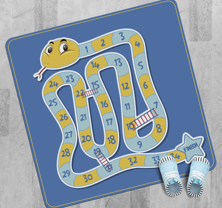 Snake and ladders vinyl rug gaming - TenStickers