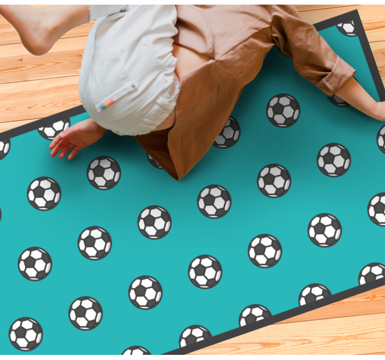 Soccer Ball Pattern vinyl rug gaming - TenStickers