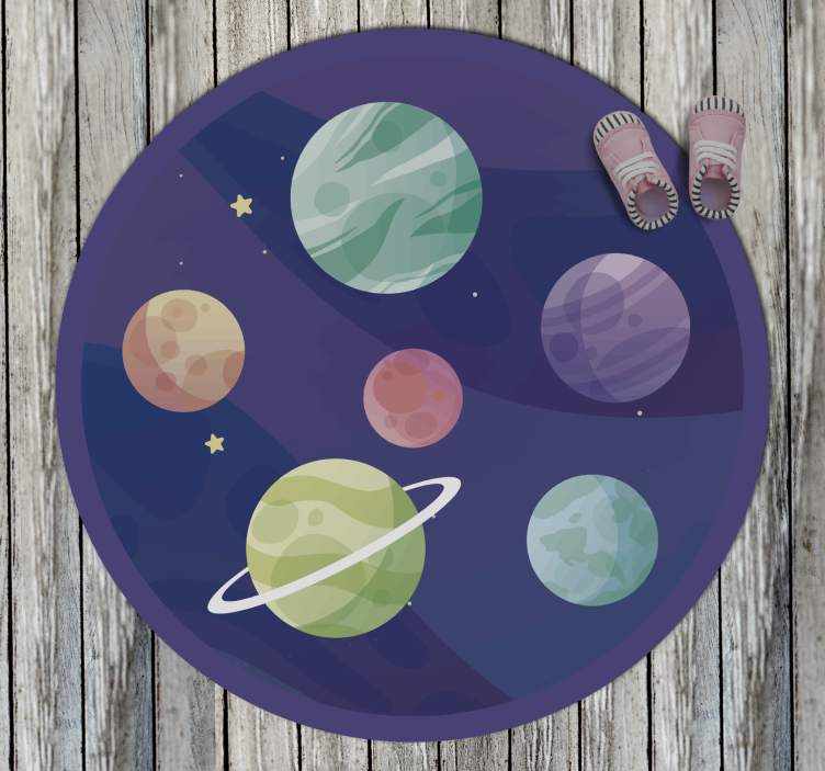 Space Exploration Imagery vinyl rug - TenStickers