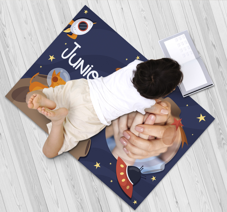 Space Themed custom vinyl rug - TenStickers