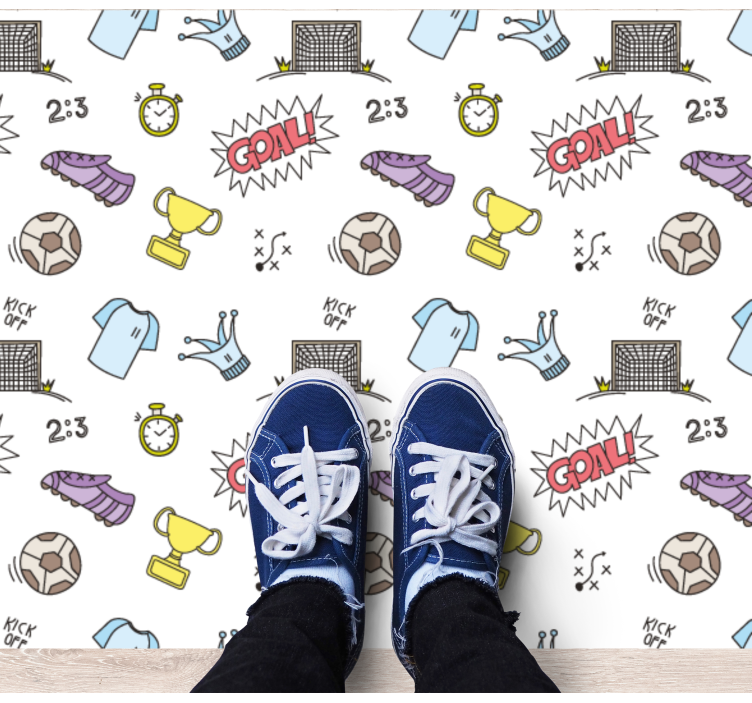 Sporting Symbols Theme vinyl rug gaming - TenStickers