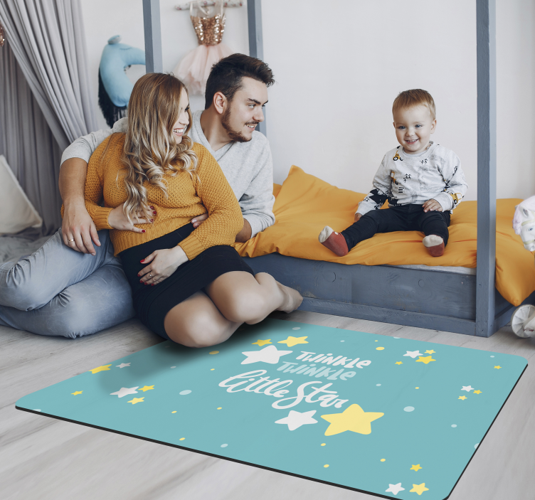 Star-Themed Nursery kids vinyl rug - TenStickers
