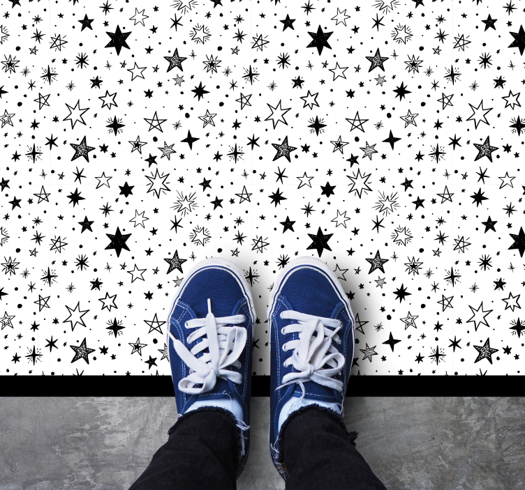 Star vinyl rug with starry night design - TenStickers