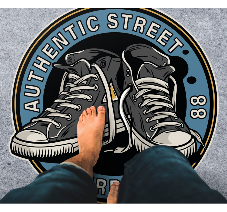 Street style sneakers teenage bedroom vinyl rug - TenStickers
