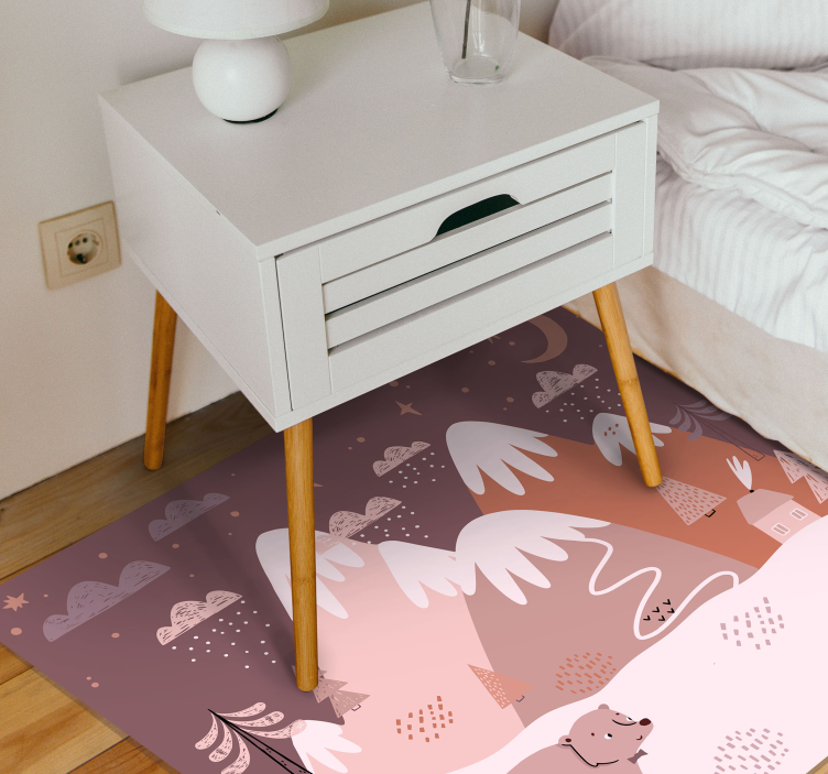 style animals for kids nordic vinyl rug - TenStickers