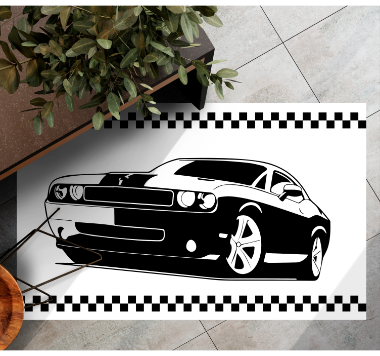Stylish sports cars teenage bedroom vinyl rug - TenStickers