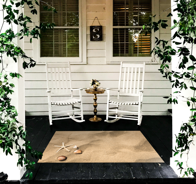 summer vibe vinyl rug sand stone floor tiles - TenStickers