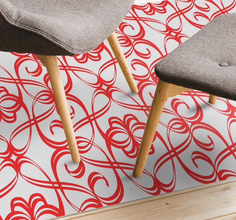 Swirled Intricacy geometric vinyl rug - TenStickers