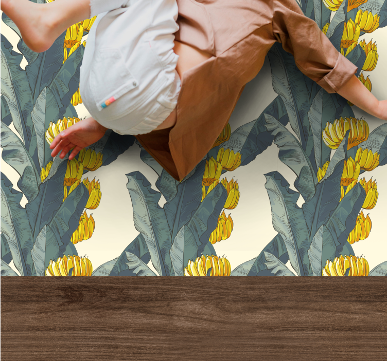 Tropical Floral Arrangement vinyl rug flowers - TenStickers