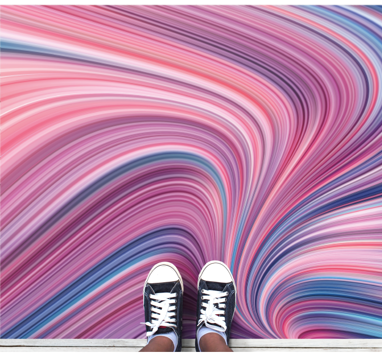 Twisting hue corrents vinyl rug - TenStickers