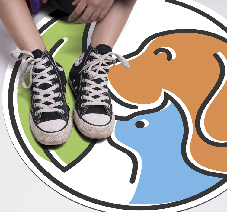 Abstract creature visages animal vinyl rug - TenStickers