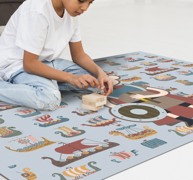 Viking adventures kids vinyl rug - TenStickers