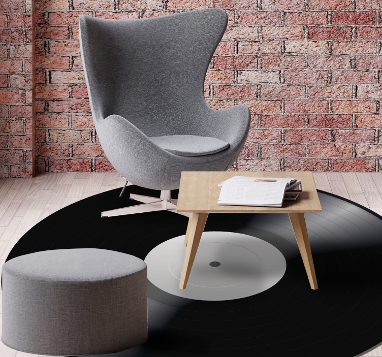 vinyl record vintage vinyl rug - TenStickers